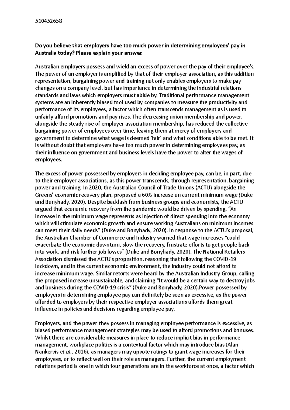 W1003 Final Exam Cheat Sheet: Understanding Wage Theft and Labor ...