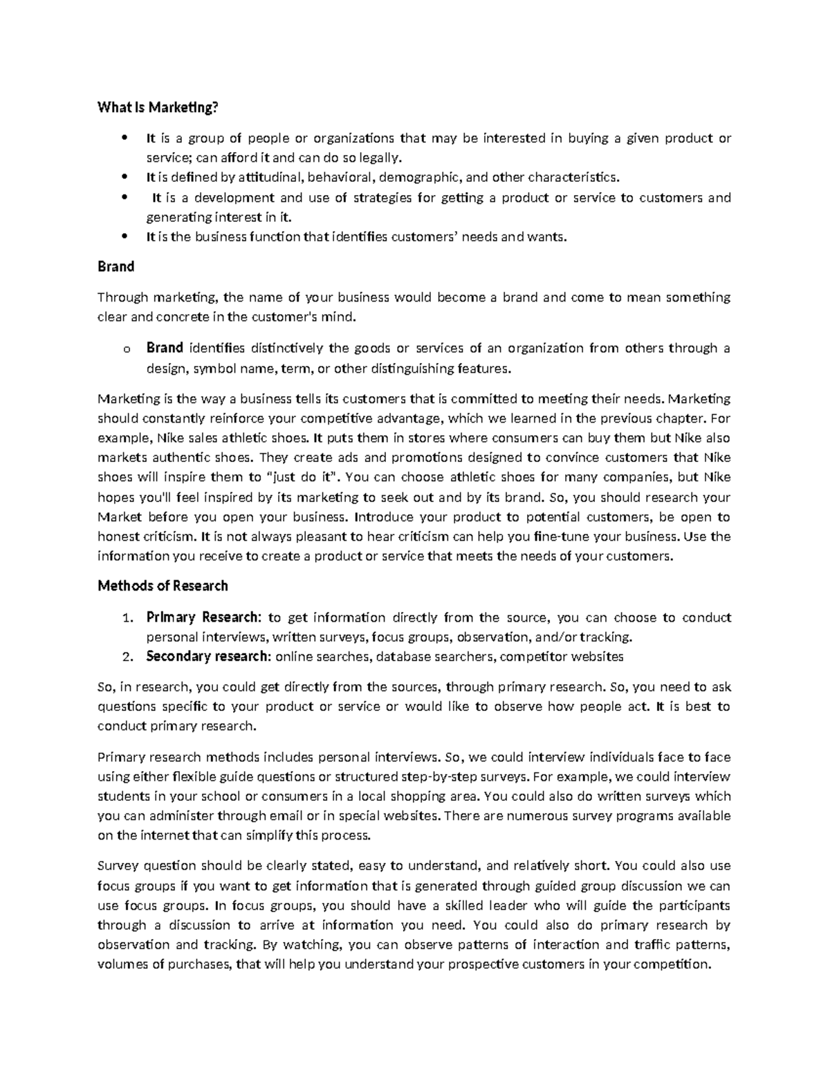 Chapter 4 - Lecture Notes: Understanding Marketing Concepts and ...