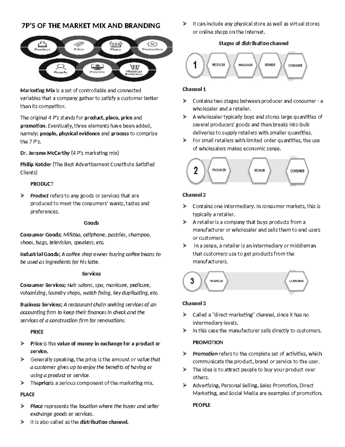 MKT 101: Marketing Mix & Branding Concepts Overview - Studocu