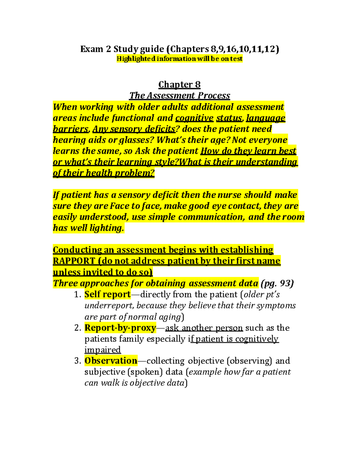 257 Exam 2 Study Guide: Key Concepts from Chapters 8-12 - Studocu