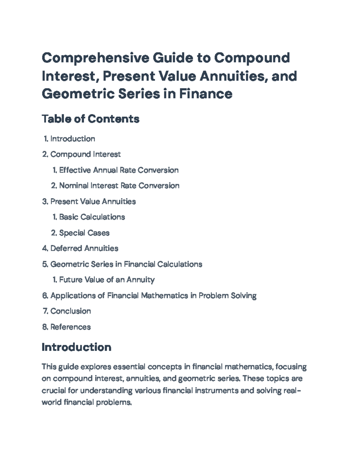 Comprehensive Guide to Compound Interest & Annuities (FIN 101) - Studocu