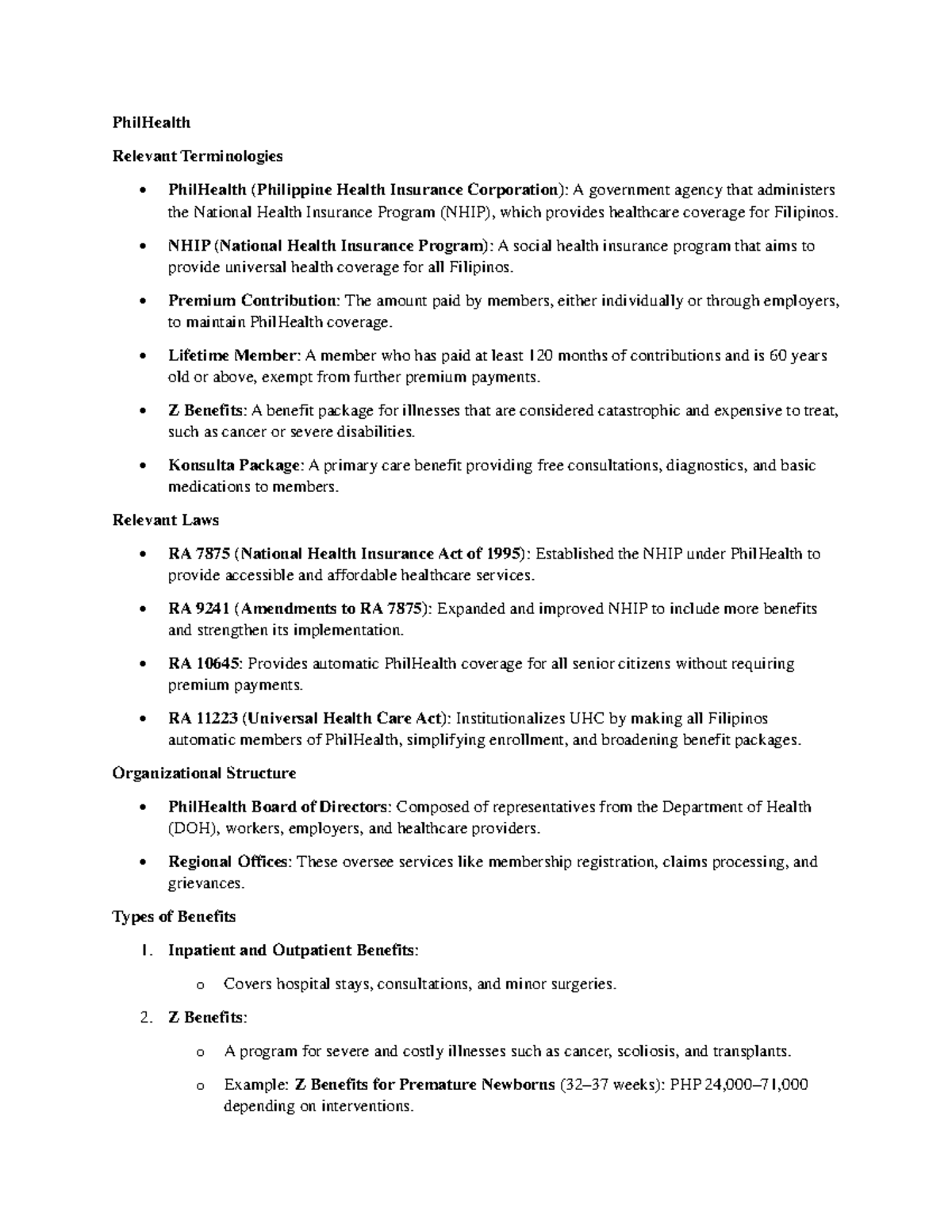 Philhealth and PAG-IBIG - PhilHealth Relevant Terminologies ...