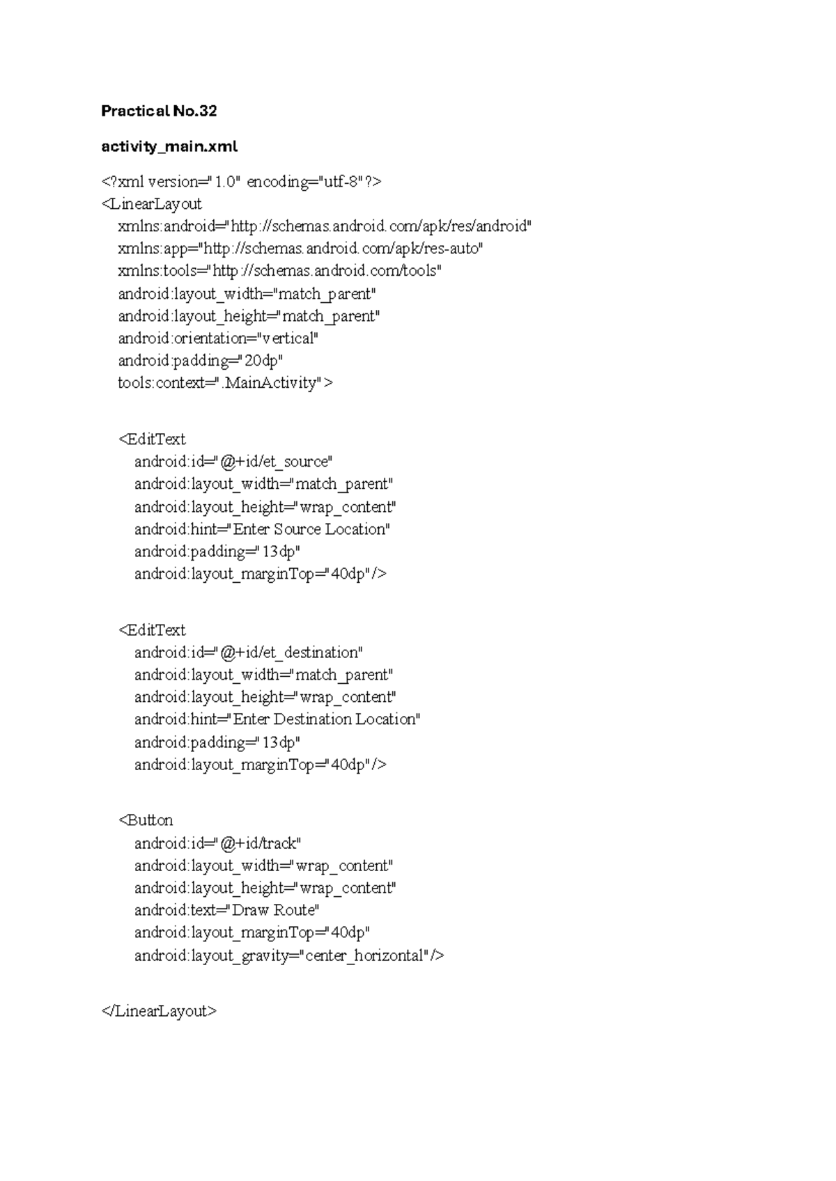 AK MAD C Practical No.32: Android App Development Essentials - Studocu