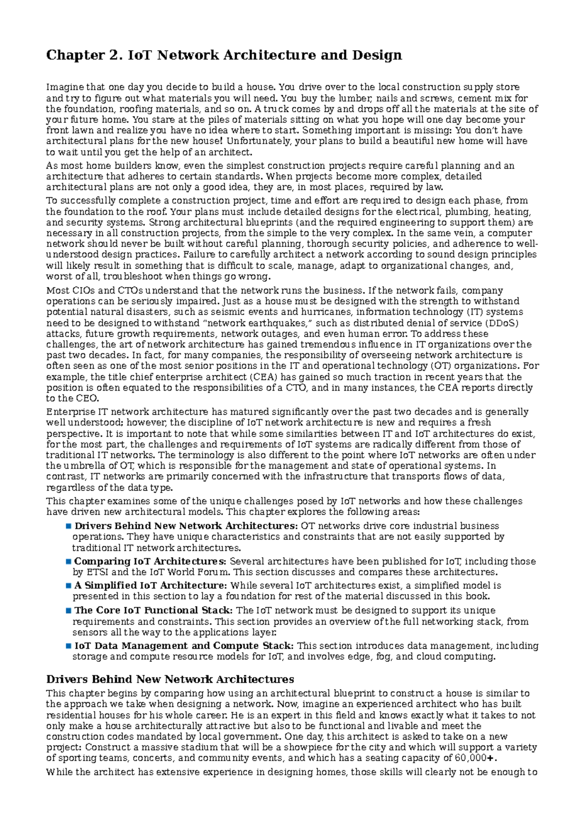 Chapter 2: IoT Network Architecture & Design Insights - Studocu