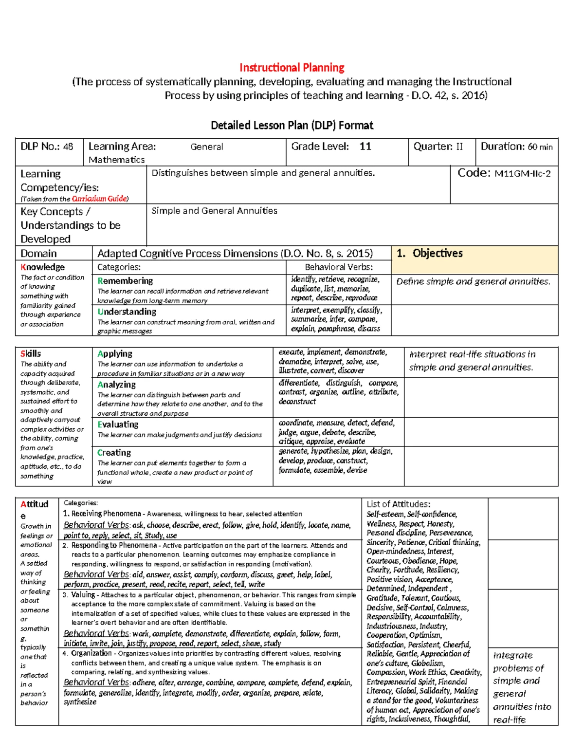 GM-Q2-DAY46: Detailed Lesson Plan on Simple & Compound Interest - Studocu