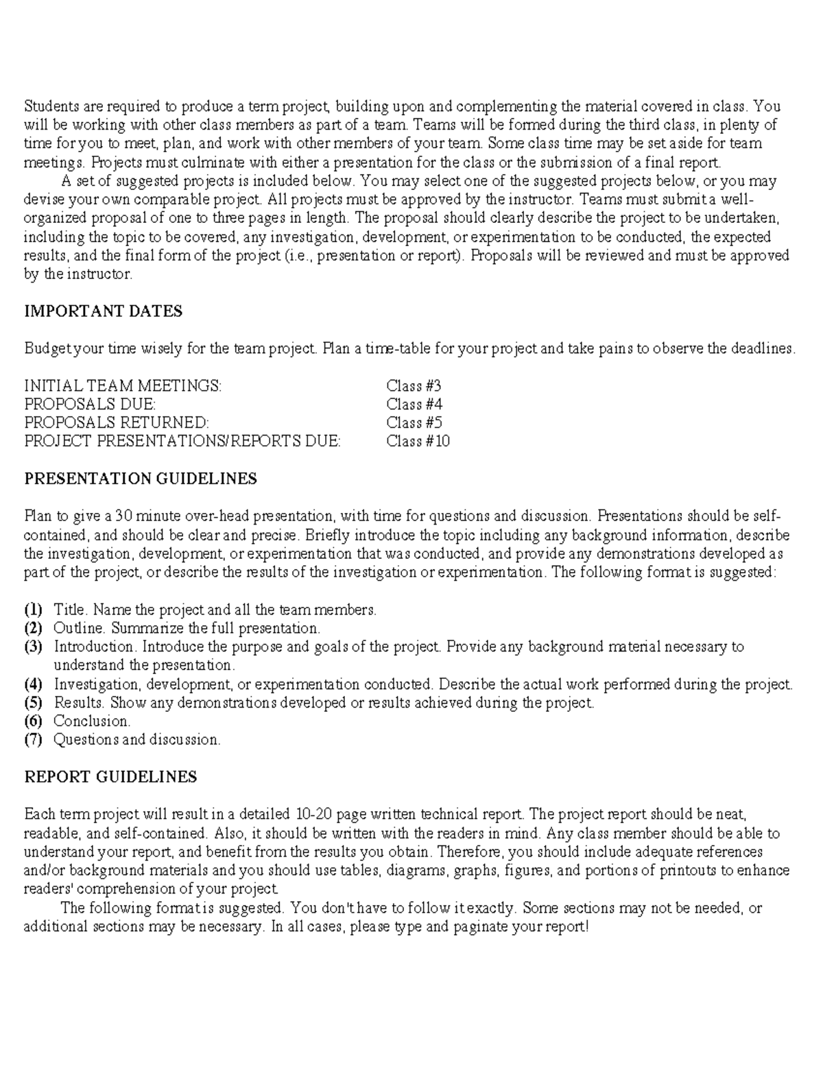 Project Form - security - Students are required to produce a term ...