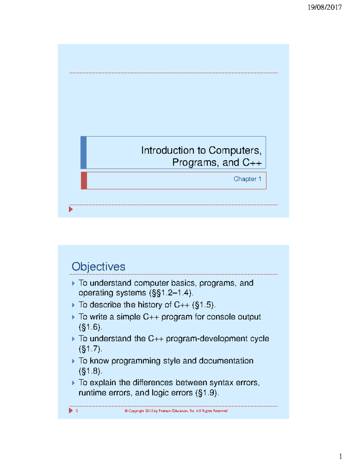 01Introduction - Lecture notes - Introduction to Computers, Programs ...