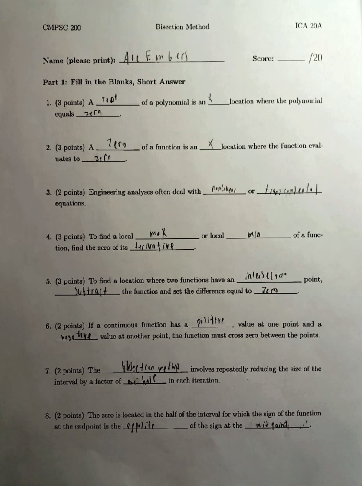 CMPSC 200 Final Exam Review: Numerical Methods & Symbolic Math - Studocu