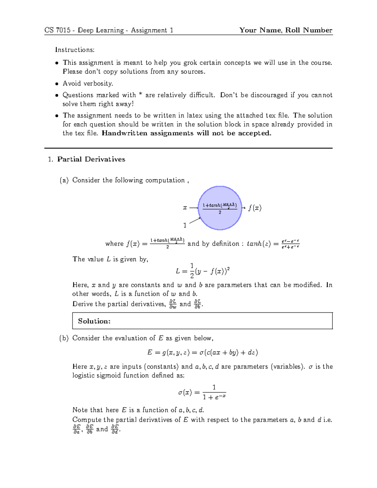 CS 7015 Deep Learning Assignment 1: Concepts and Solutions - Studocu