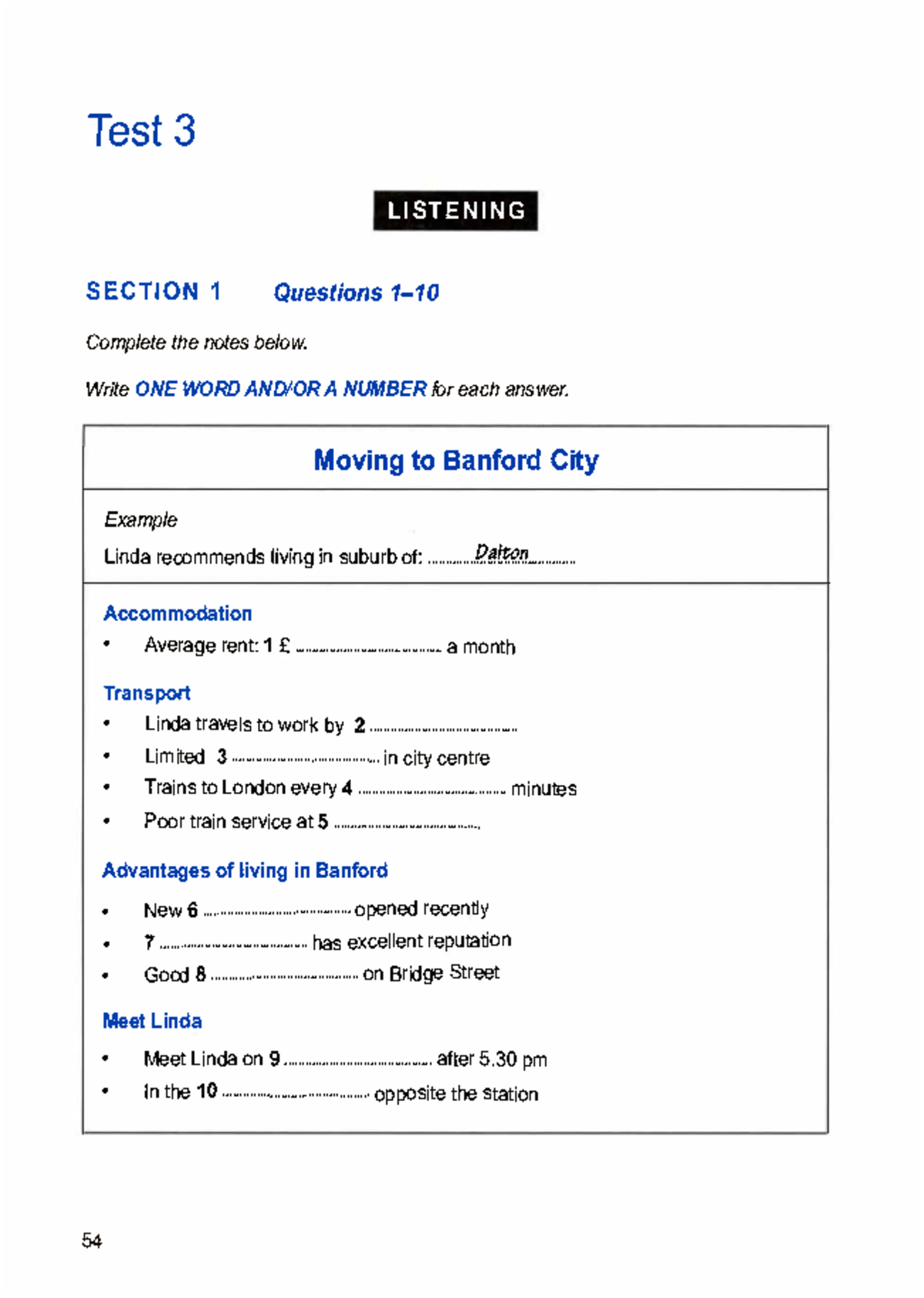 Cambridge IELTS Test 3 Listening and Reading Practice Questions - Studocu