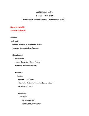 CS311 - Introduction to Web Services Development - Assignment No. 02 ...