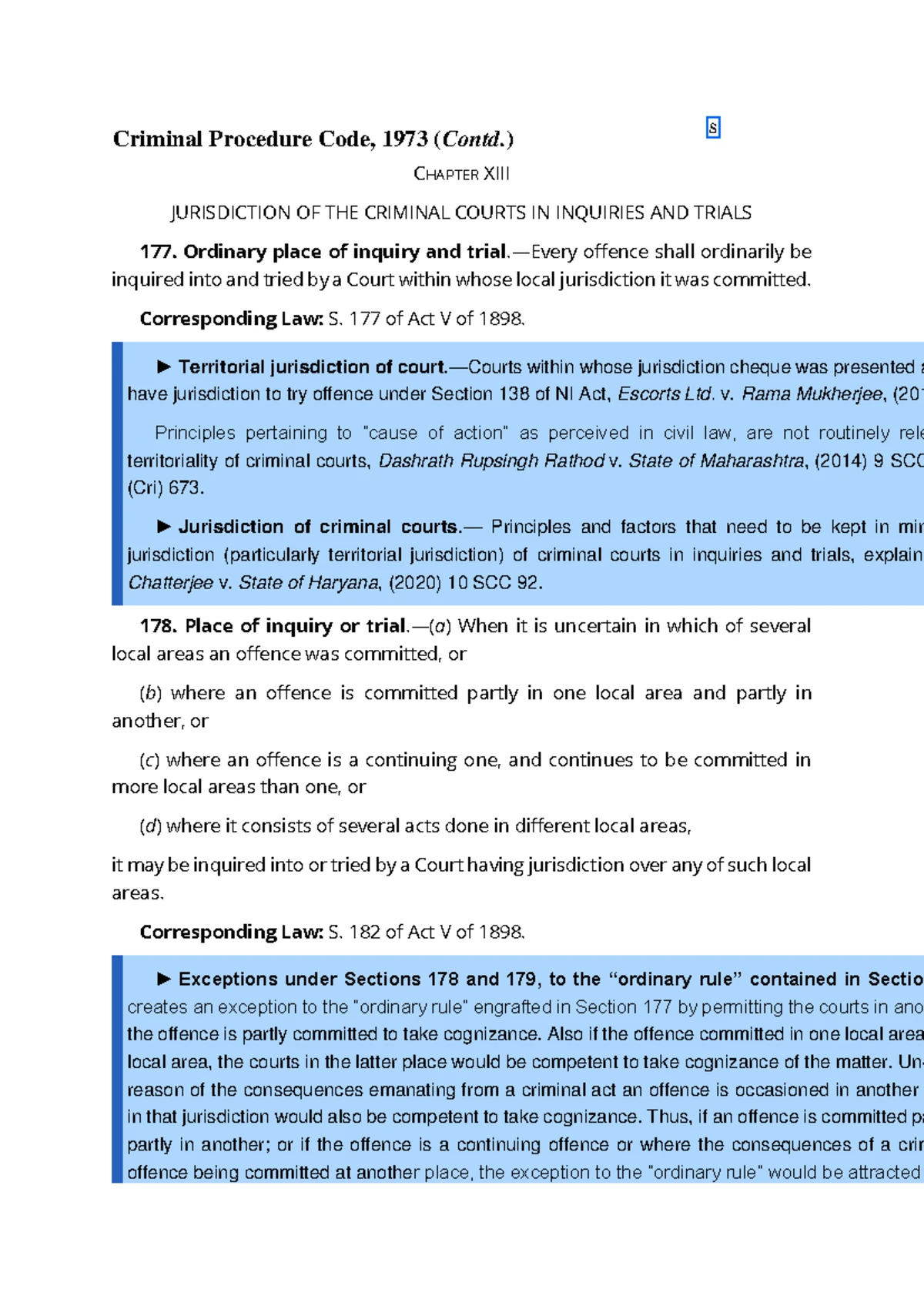 Cr PC Complete Notes pdf lectures notes - for Law/Judiciary/IAS/Net-JRF ...