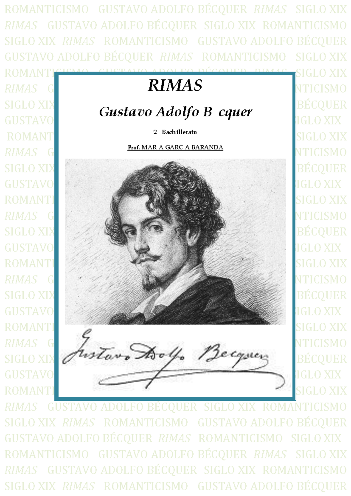 Apuntes sobre el Romanticismo y las Rimas de Gustavo Adolfo Bécquer ...