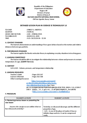DLL Mapeh 6 Q1 W1 - GRADES 1 to 12 DAILY LESSON PLAN School: SAN ROQUE ...
