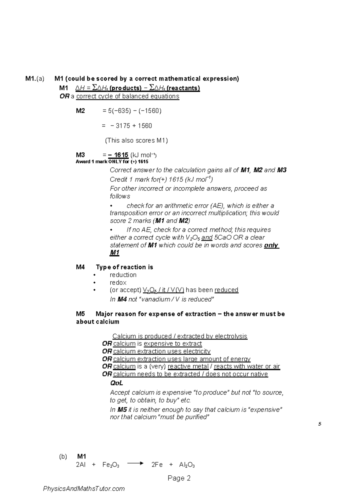 Application of Hess's Law 1 MS - Detailed solutions and explanations ...