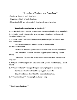 Anatomy & Physiology II: Nervous System Study Guide - Studocu