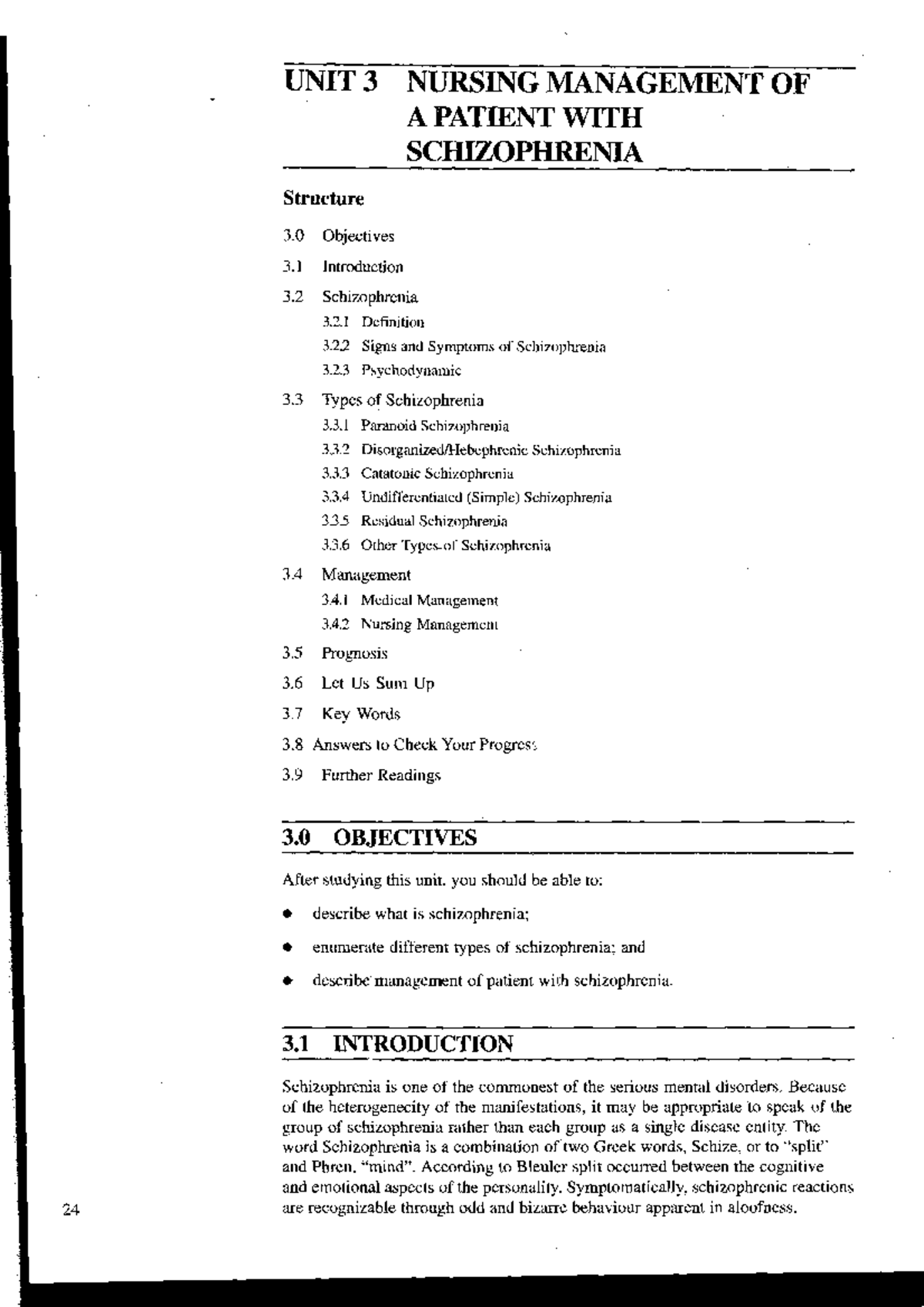 Unit 3: Key Concepts in Mental Health Nursing - Studocu