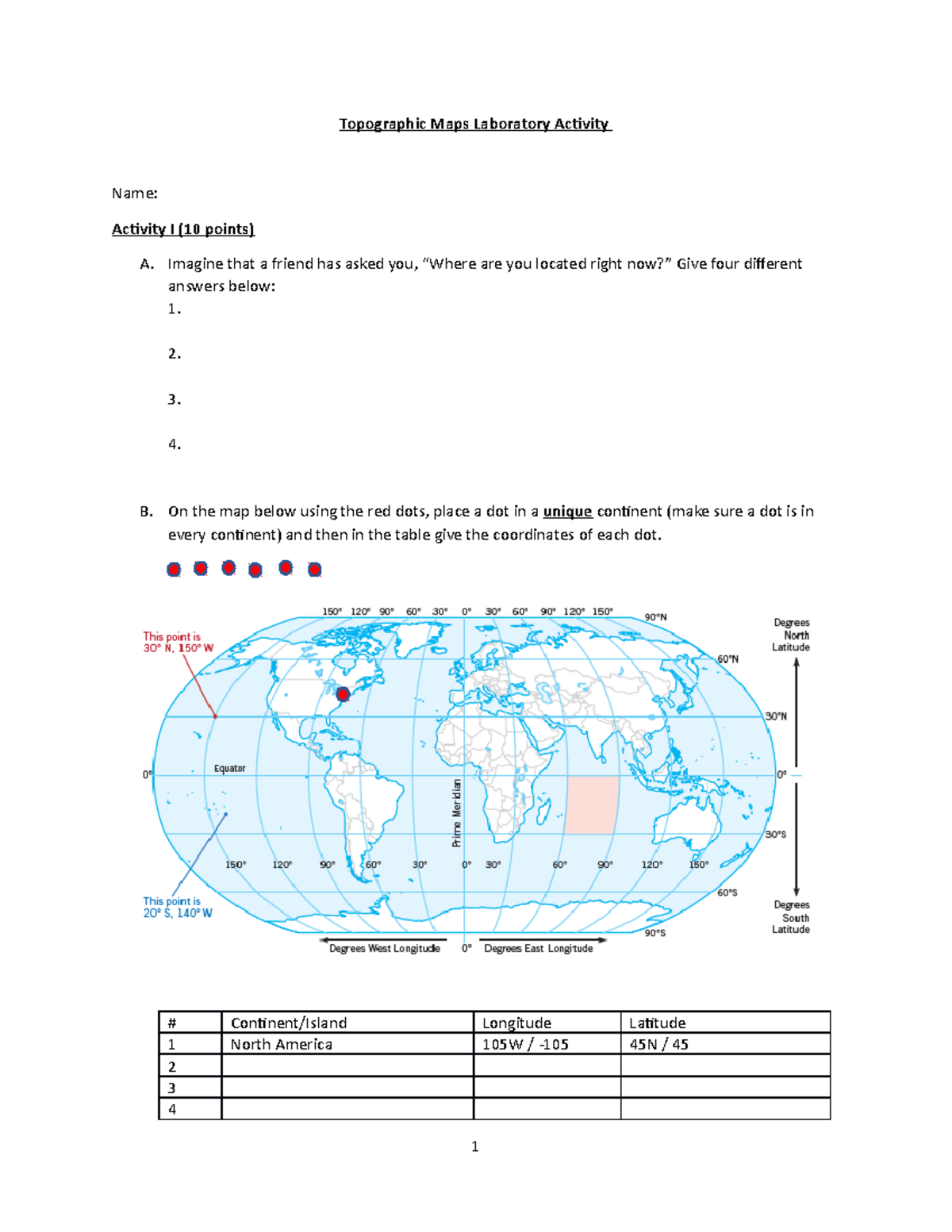 Topographic Maps Lab Activity (Lab #5 - 10 Points) Analysis - Studocu