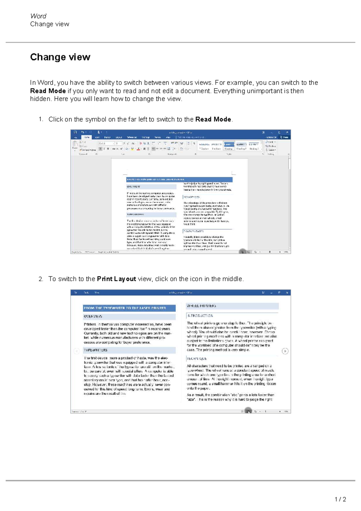 Wrd0152 - Changing Document Views in Microsoft Word - Studocu