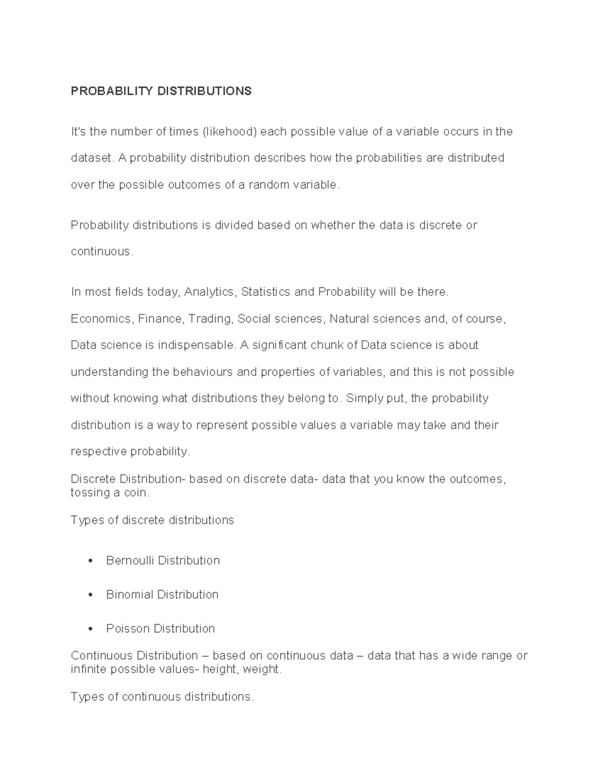 Probability Distributions: Understanding Discrete & Continuous Types ...