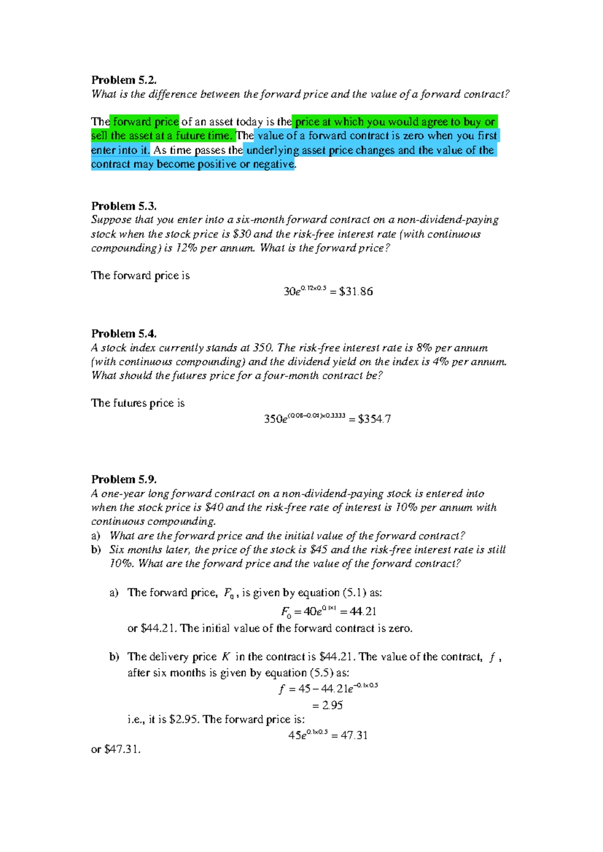BFC2751 Derivatives 1 Tutorial 4 Questions & Class Notes on Options ...