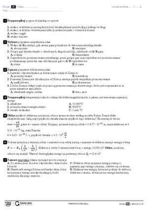 Karty-pracy-fizyka -atomowa - Karta powtórzeniowa Karta powtórzeniowa