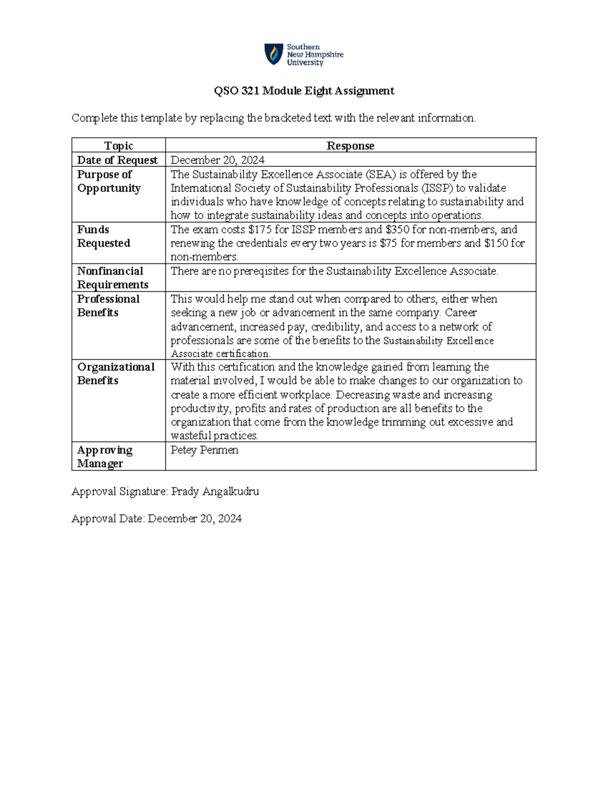 QSO M8 - Module 8 - QSO 321 Module Eight Assignment Complete this ...