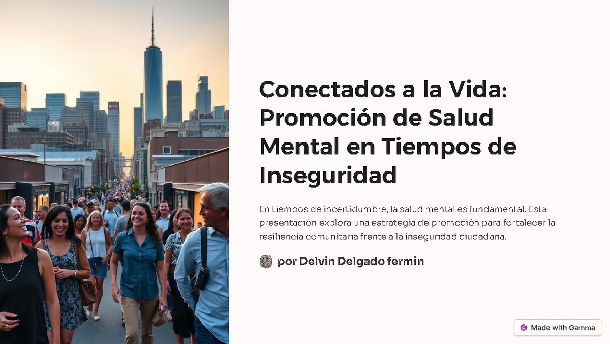 Promoción en salud mental - Conectados a la Vida: Promoción de Salud ...