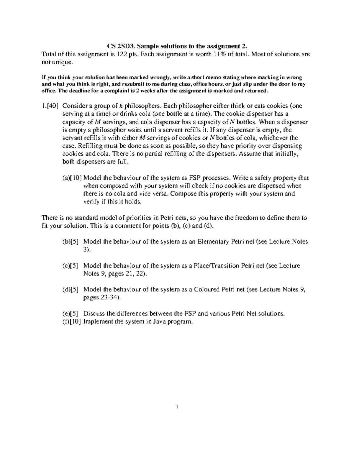 CS 2SD3 Assignment 2 Solutions and Guidelines for Resubmission - Studocu