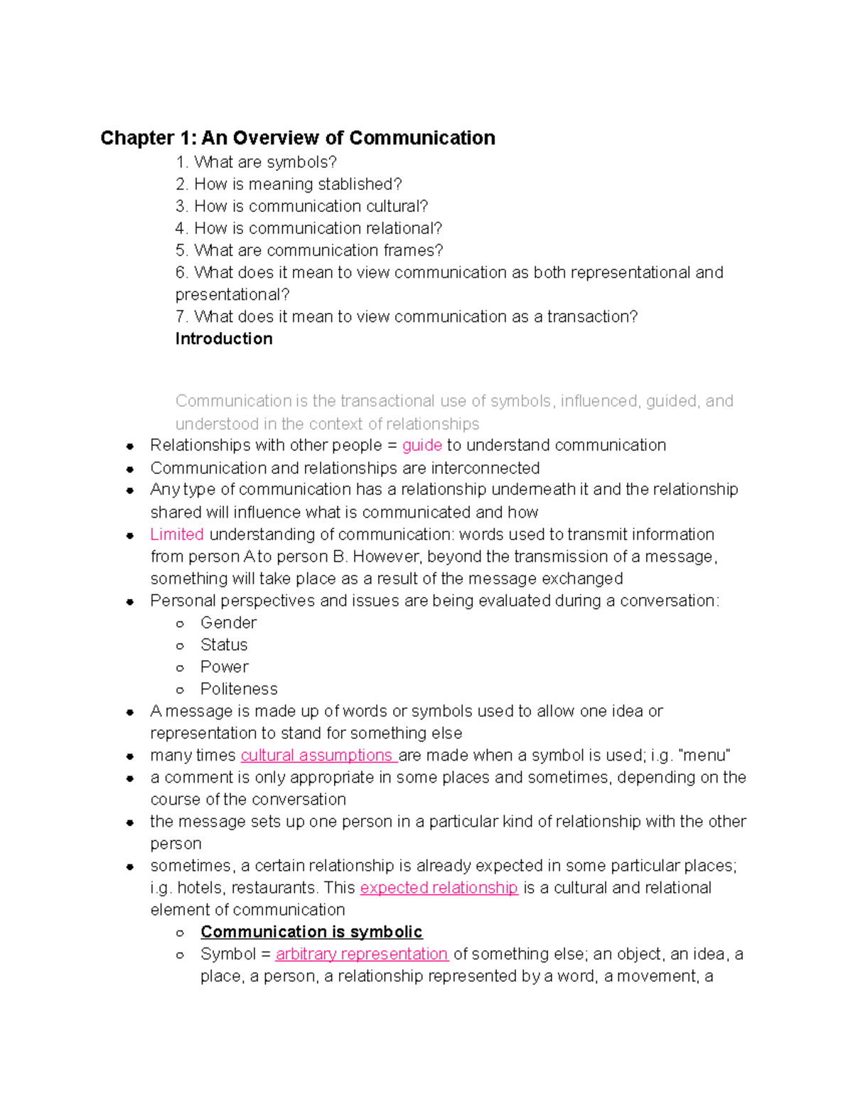 IHC Chapter Summaries: An Overview of Communication Concepts - Studeersnel