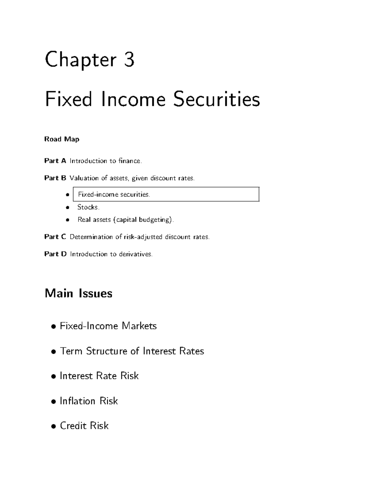 JWCh03 - Fixed Income Securities Overview and Key Topics - Studocu