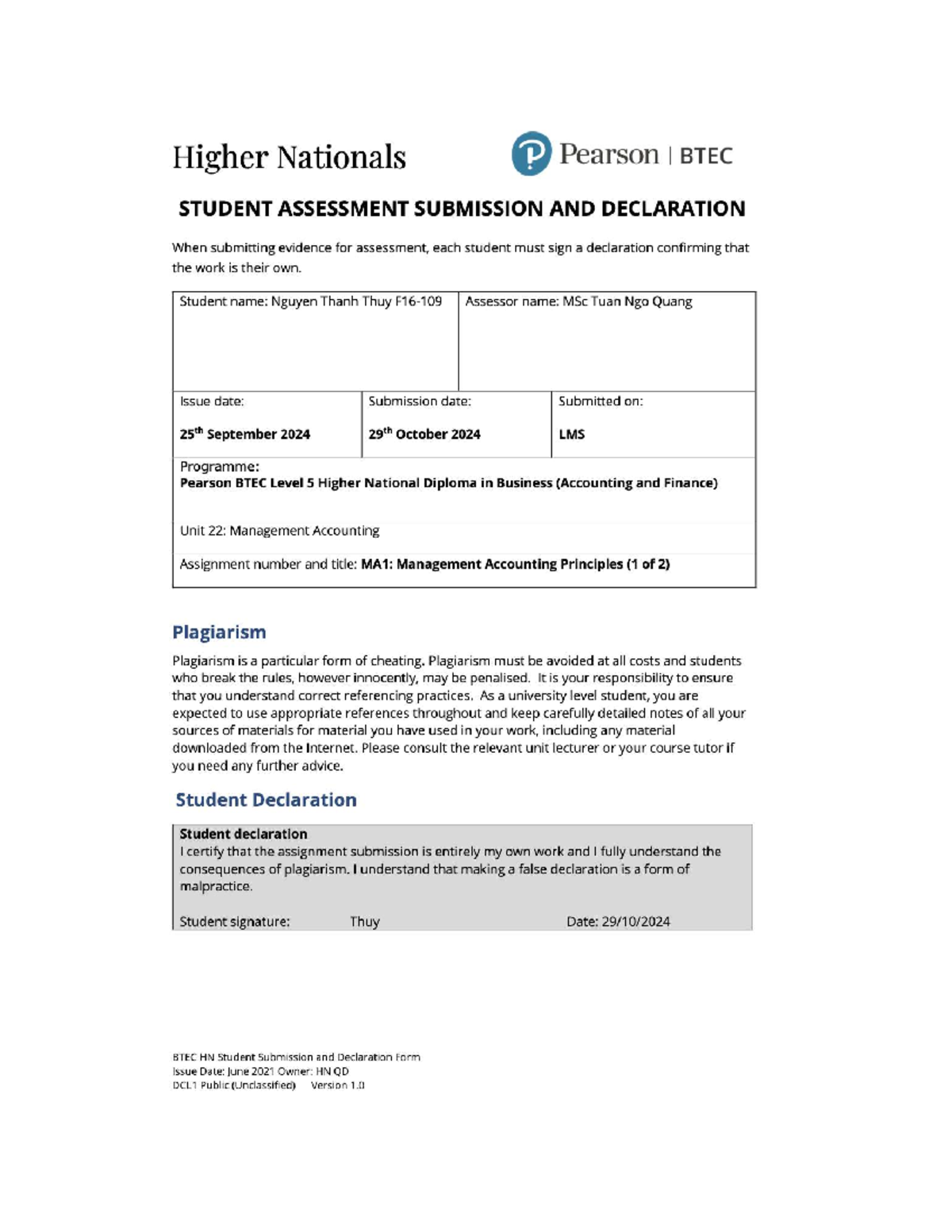 A1 MA Management Accounting: Enhancing Performance & Strategic Insights ...