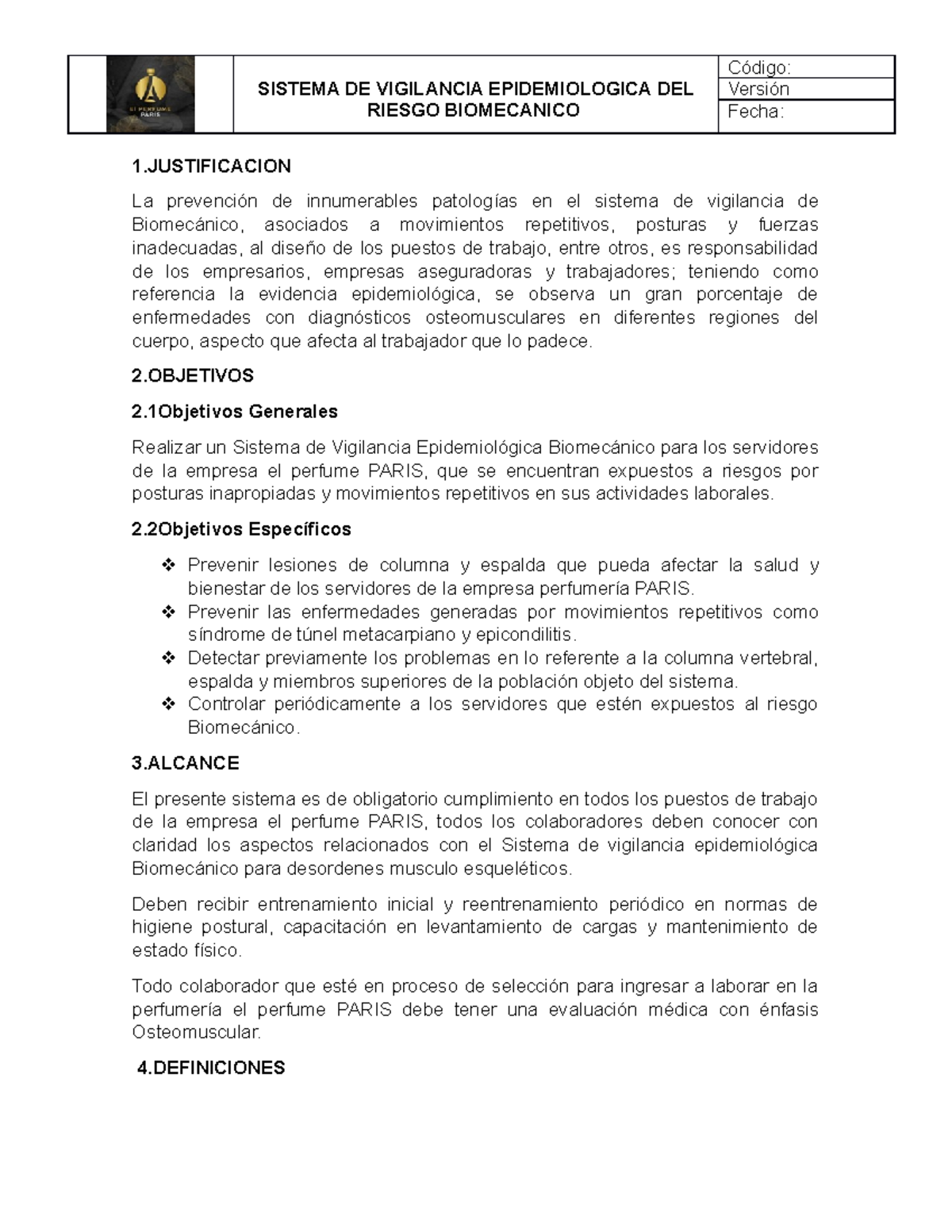 Sistema de Vigilancia Epidemiológica del Riesgo Biomecánico - Informe ...