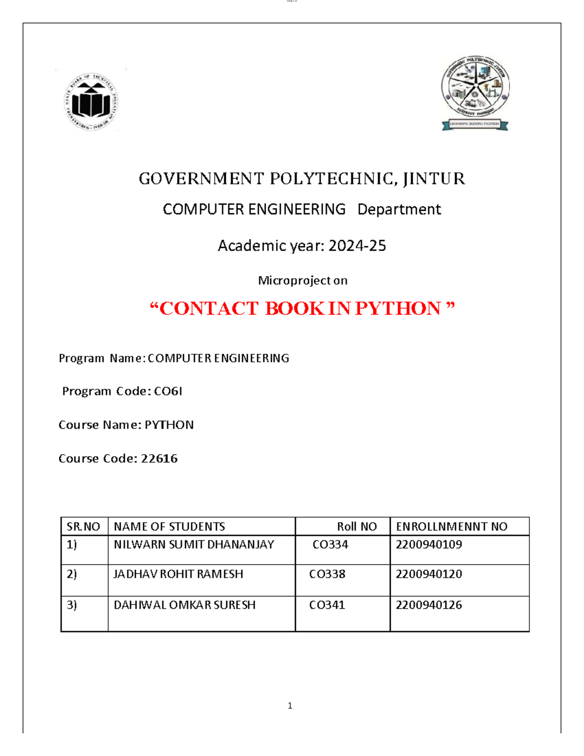 Python Micro 1 - Contact Book Project Overview and Implementation - Studocu