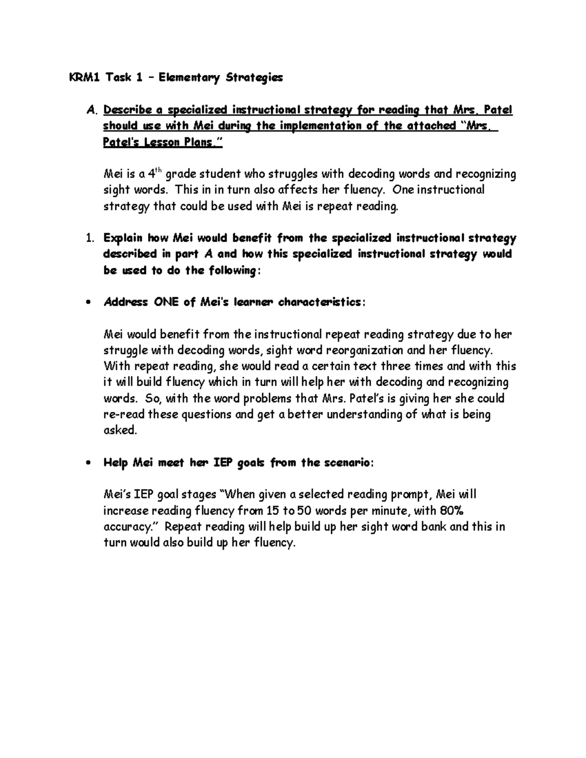 LSM3 Task 1 Language Arts Instruction Lesson Plan - Create an original ...