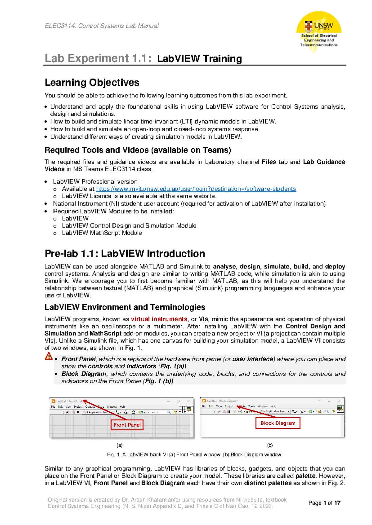 ELEC3114 Lab Experiment 2: DC Motor Modelling and Analysis - Studocu