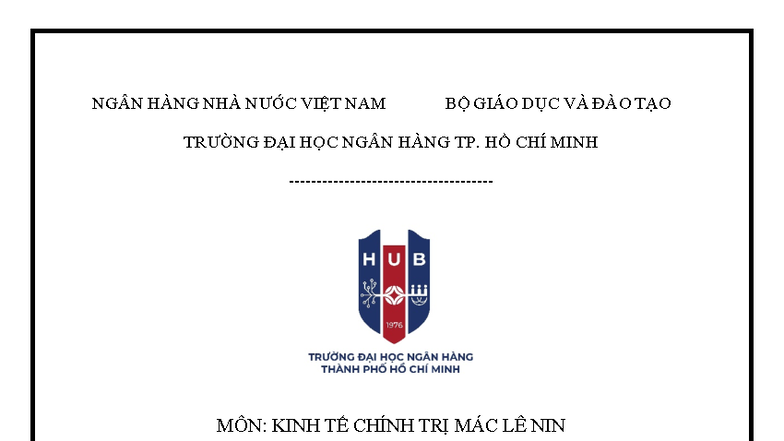 Tiểu luận Kinh Tế Chính Trị Mác Lê Nin: Tác Động CMCN 4.0 Đến Công Nghiệp Việt - Document Preview