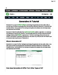 Generative AI Tutorial: Understanding Concepts and Applications
