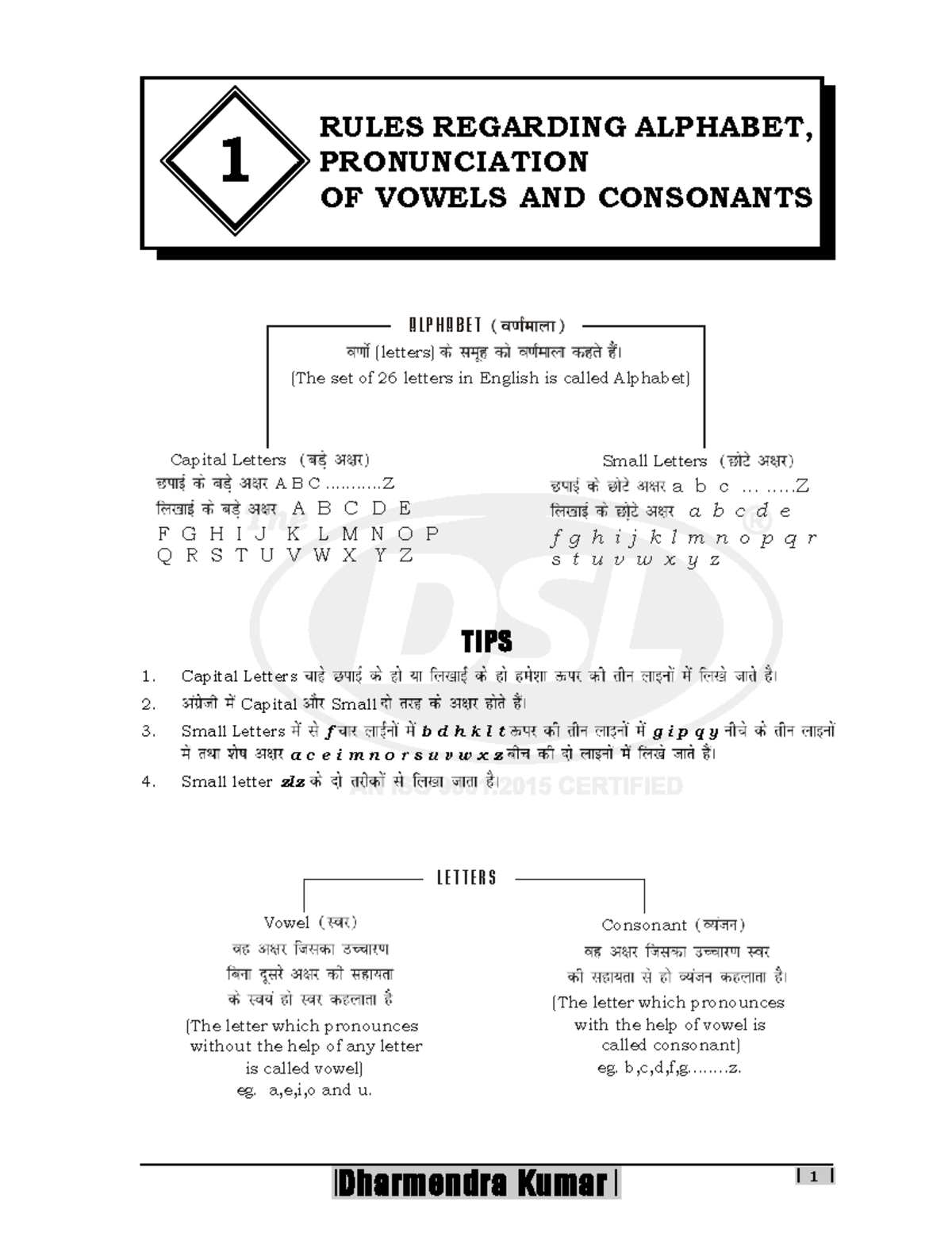 Basic Rules of Alphabet & Pronunciation (ENG 175127) - Studocu