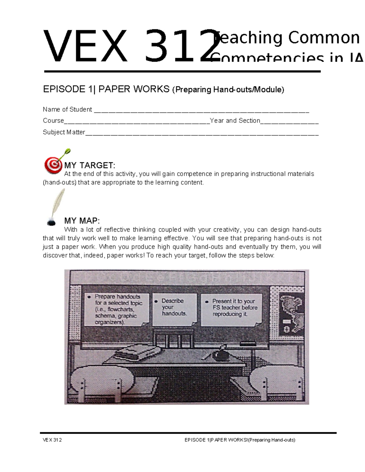 VEX 312 Episode Paper: Teaching Common Competencies in IA - Studocu
