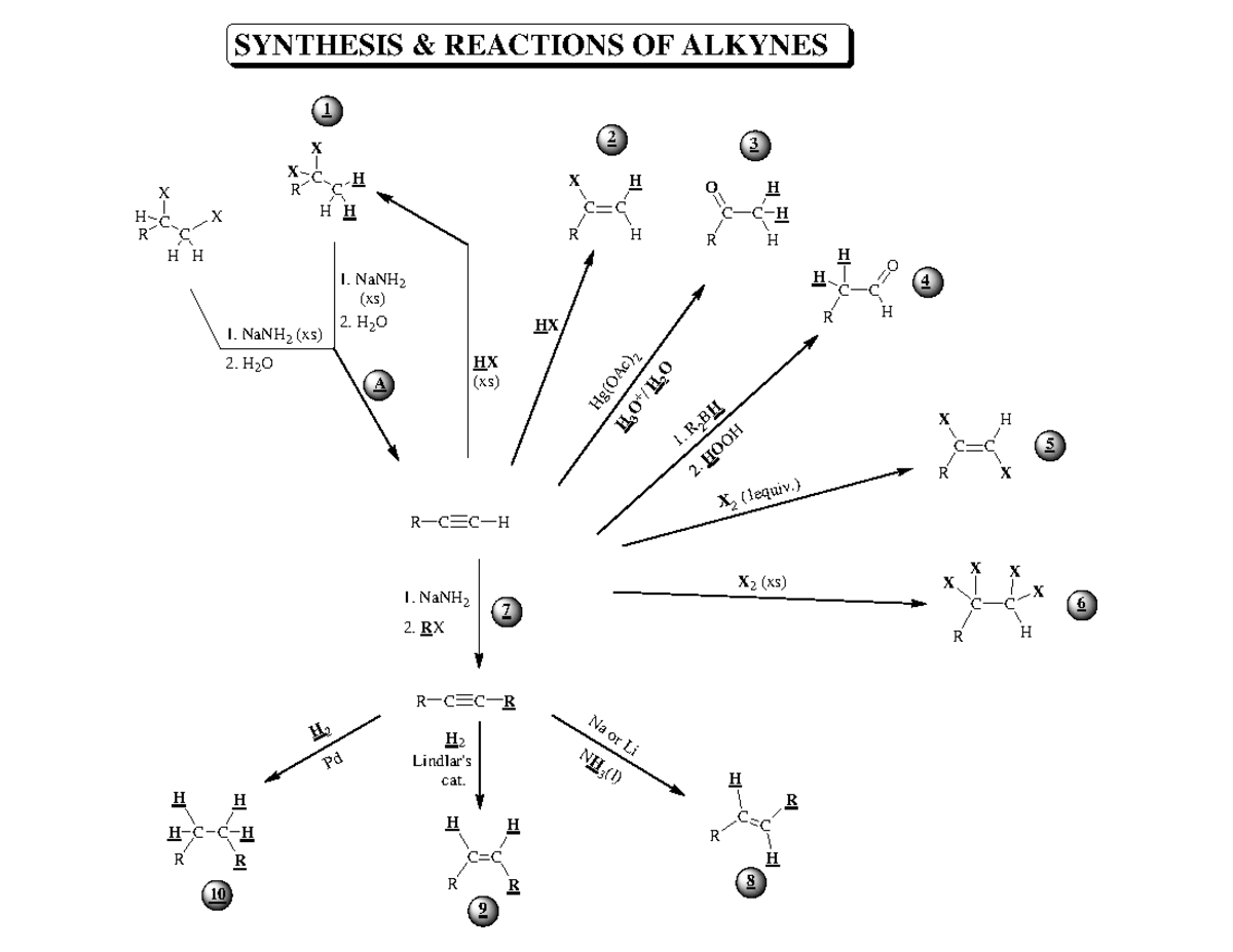 Synthesis & Reactions of Alkynes - Detailed Overview - Studocu