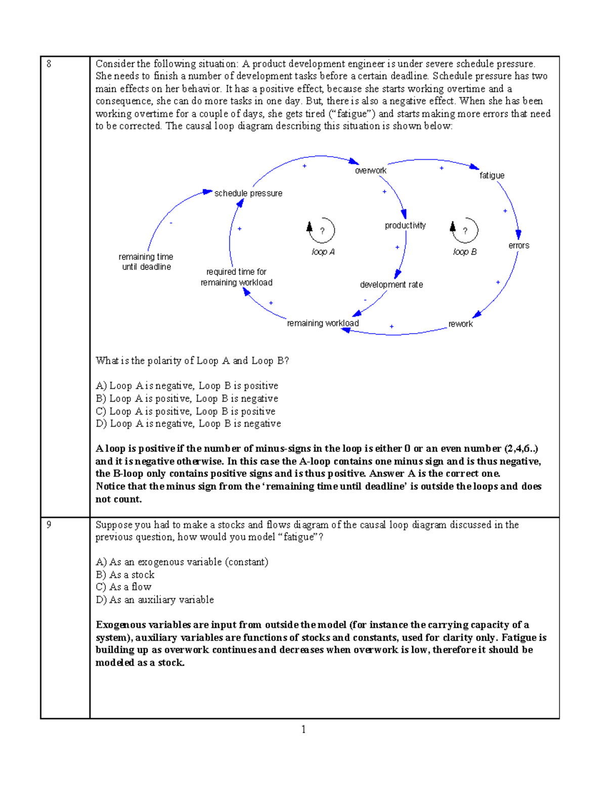 Old Exam Questions - Instruction 2 with Answers on System Dynamics ...