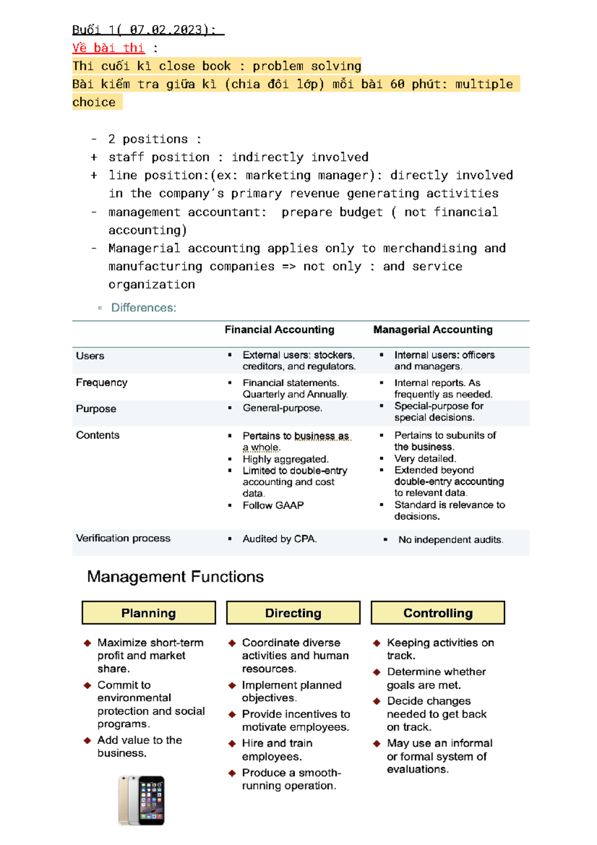 Managerial Accounting Lecture 1: Midterm and Final Exam Overview - Studocu