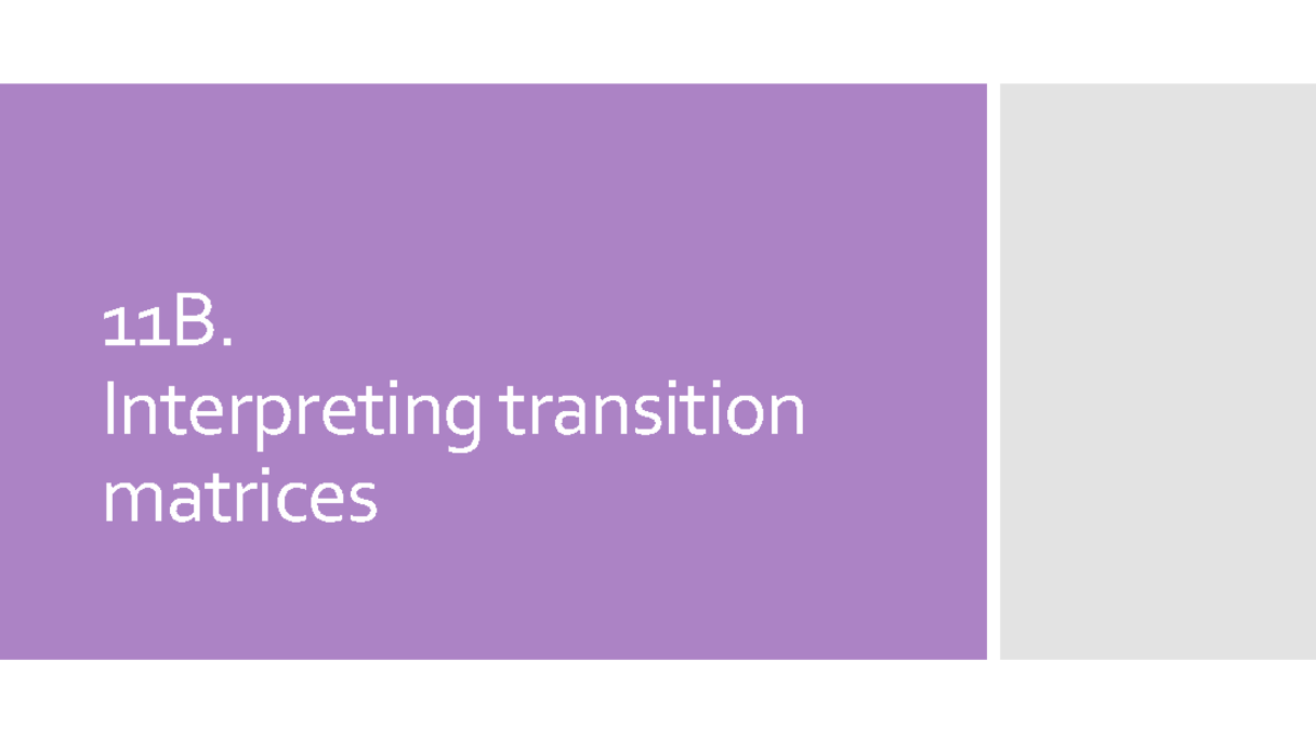 11A - Transition Matrices in Car Rental Analysis - Studocu