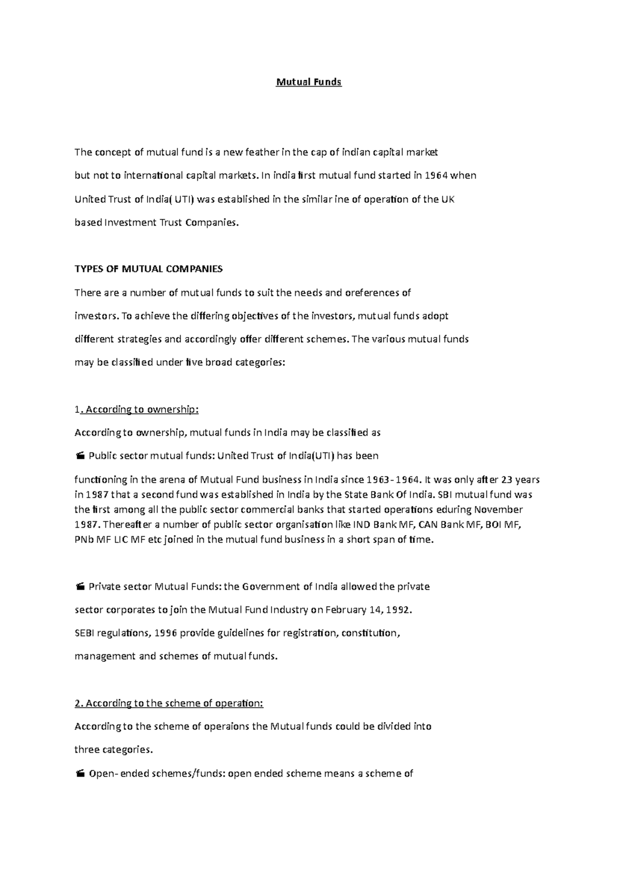 Fmo 7 - Lecture notes 6 - Financial Market operations - MG University ...