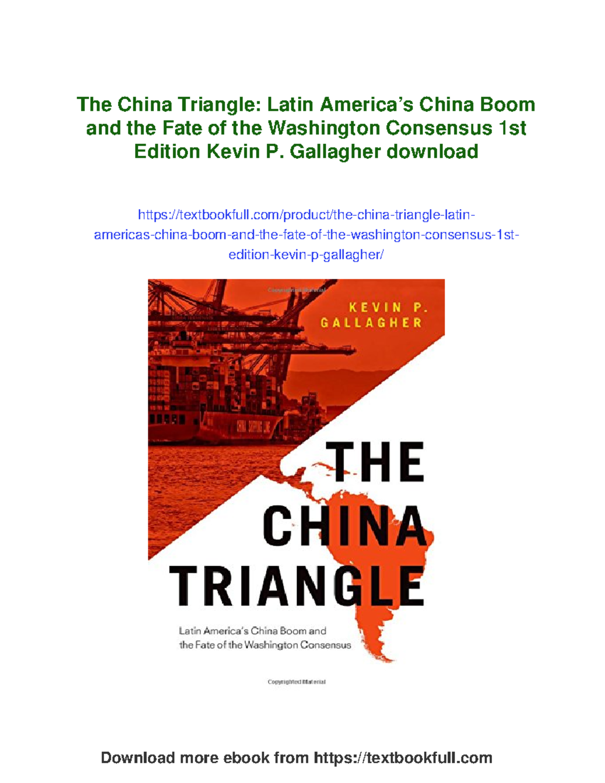 The China Triangle: Latin China Boom & Washington Consensus Analysis ...