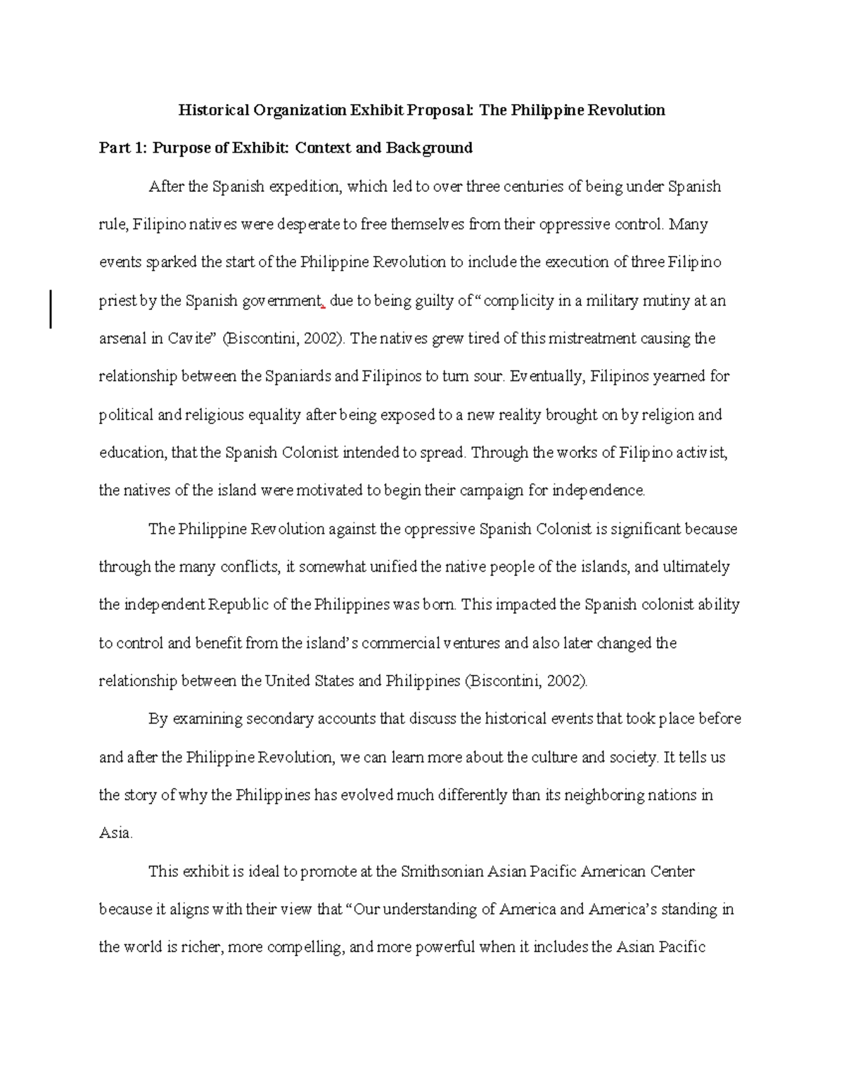 PHI 101: Historical Exhibit Proposal on the Philippine Revolution - Studocu