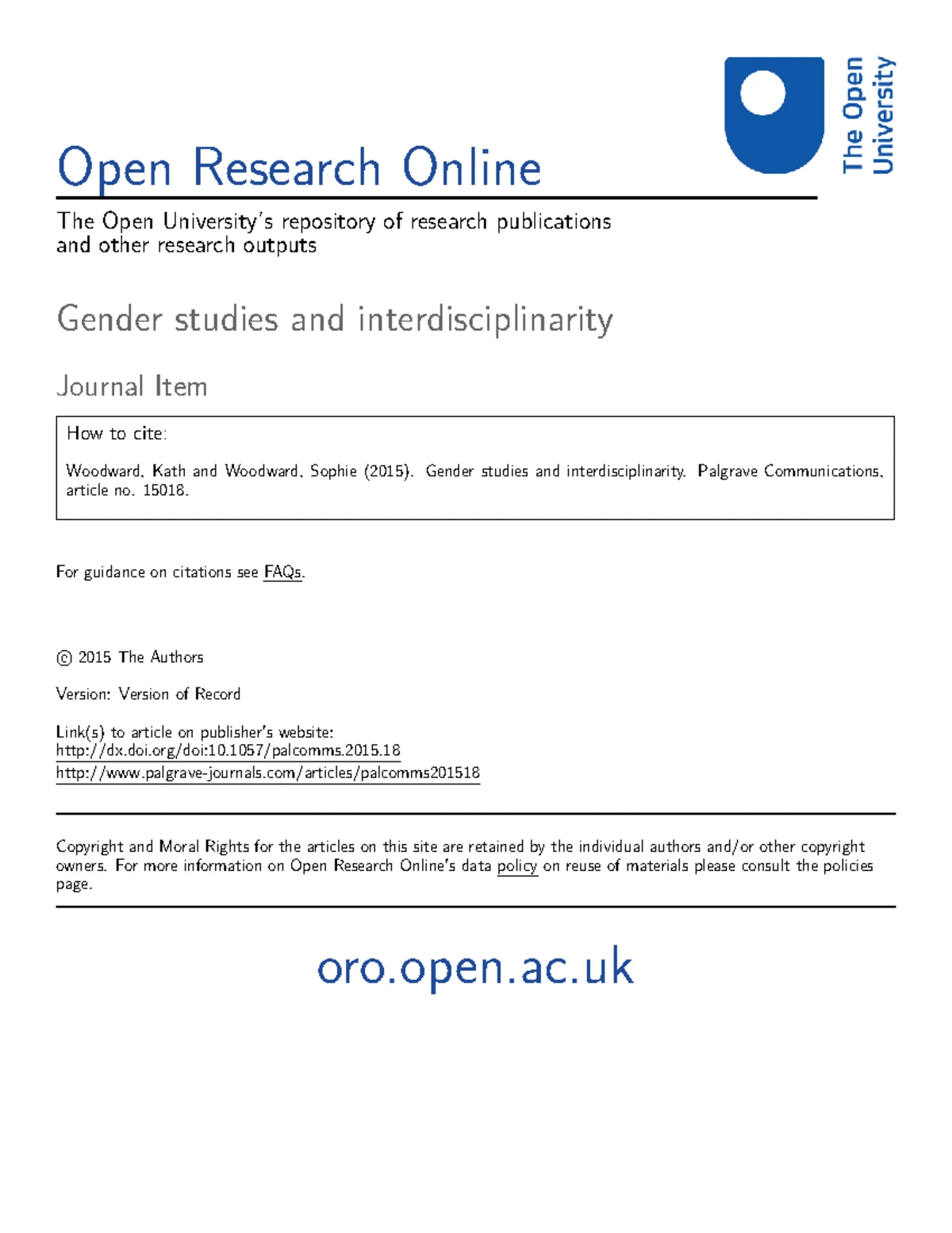 Chapter 1 What is Gender Studies Underst-1 - Chapter 1: What is Gender ...