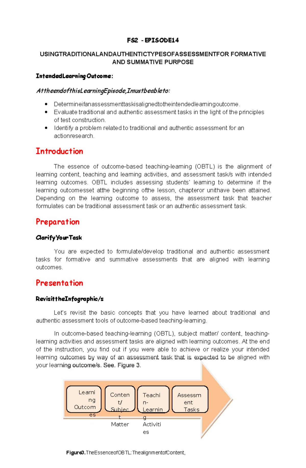 FS2 Traditional & Authentic Assessment for Formative & Summative Use ...
