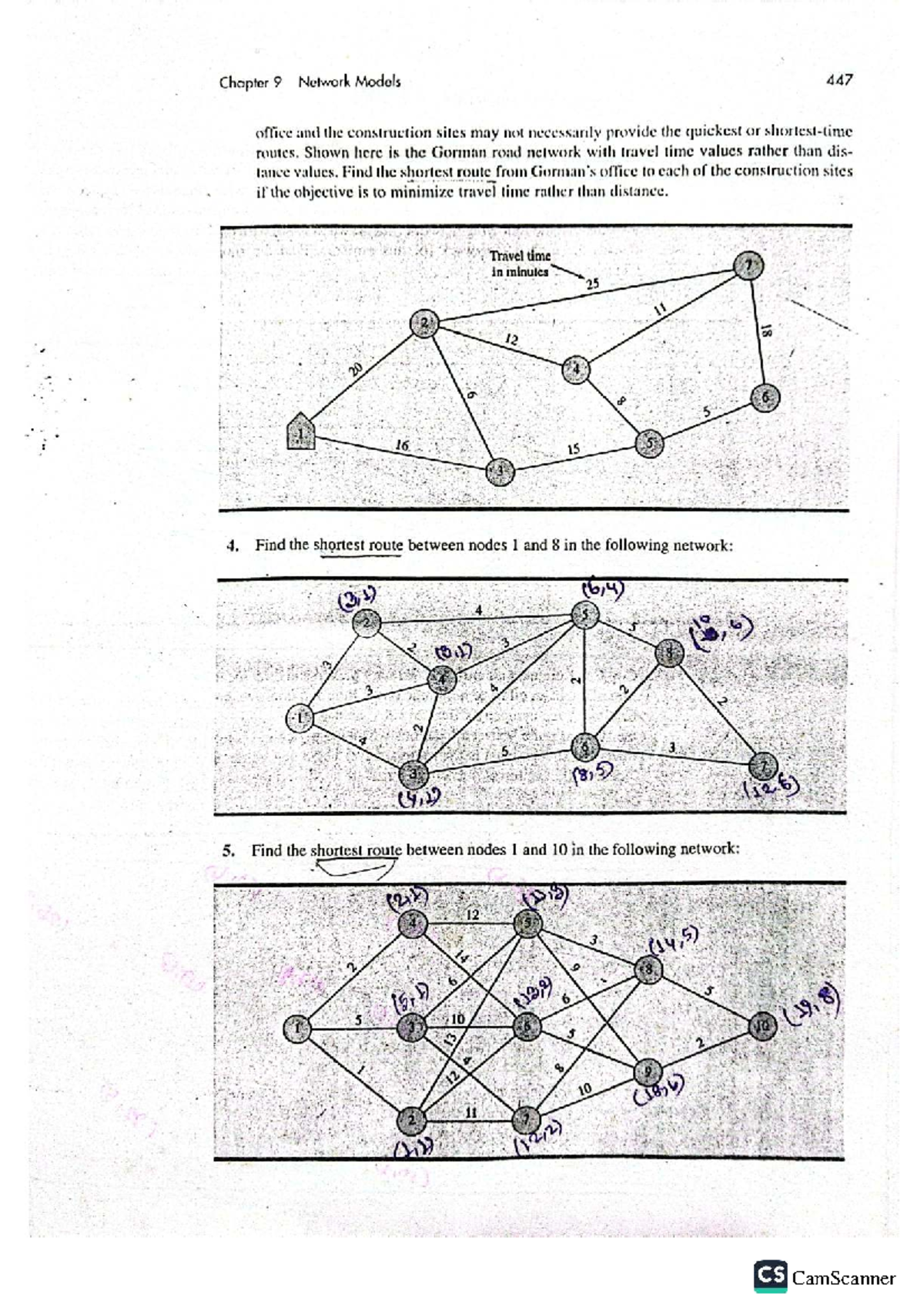 Chapter 9: Network Models Summary for Management Science (CS 447) - Studocu